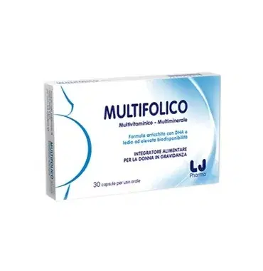LJ Pharma Linea Vitamine Minerali MULTIFOLICO Integratore Alimentare 30 Capsule
