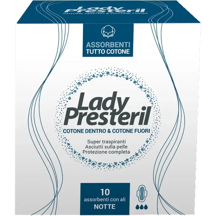 Lady Presteril Assorbenti con Ali Notte 10 Pezzi