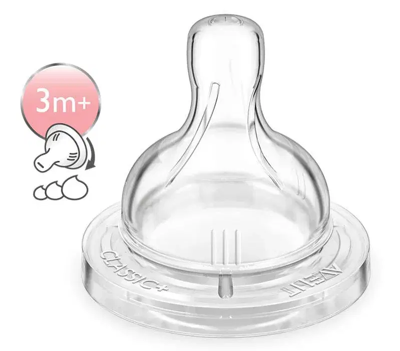 Avent Linea Allattamento Neonato 2 Tettarelle Classic+ Flusso Regolabile 3m+
