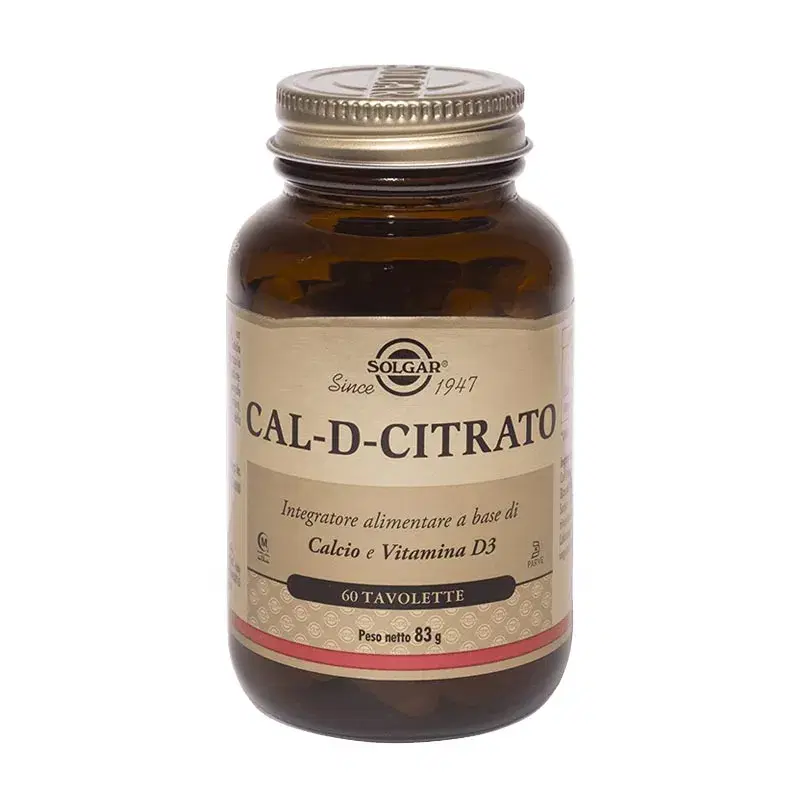 Solgar Cal D Citrato Integratore Alimentare 60 Tavolette