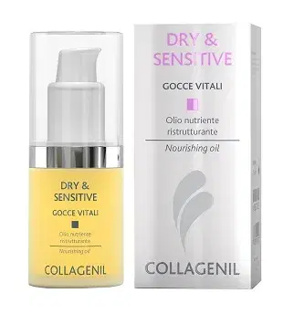 Collagenil Dry&Sensitive Gocce Vitali Trattamento Nutriente Ristrutturante 30 ml