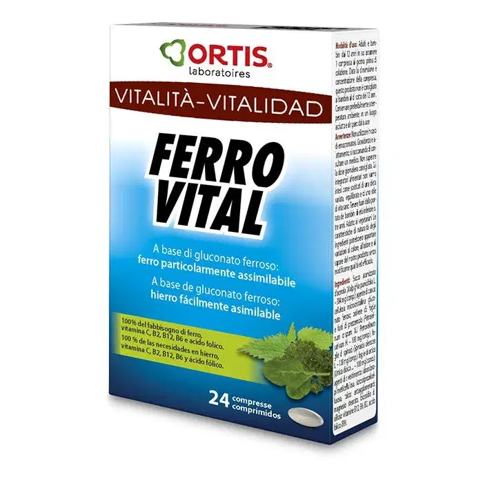 Ortis Laboratoires Ferro Vital Plus Integratore Di Ferro 24 Compresse