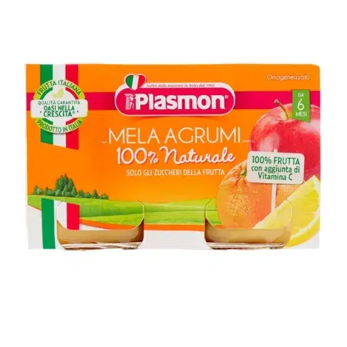 Plasmon Omogeneizzato Di Frutta Alla Mela E Agrumi 2x104 g +6m