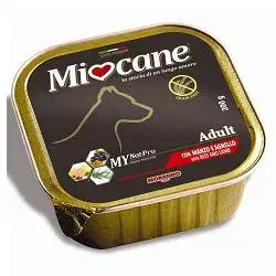 MIOCANE Adulto, Manzo/Agnello, Cibo Umido per Cani, 300 g per un alimentazione Sana e Gustosa
