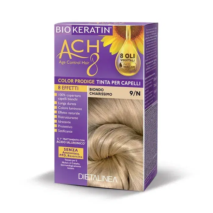 Biokeratin Ach8 Tinta per Capelli Biondo Chiarissimo 9/N