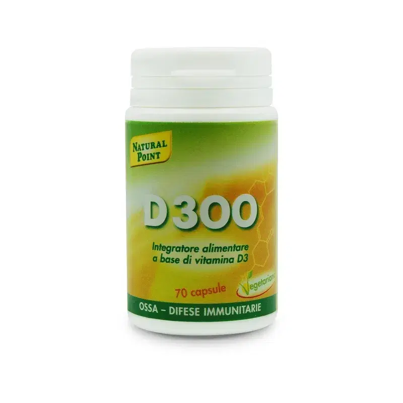 Natural Point Linea Vitamine Minerali D300 Integratore Alimentare 70 Capsule