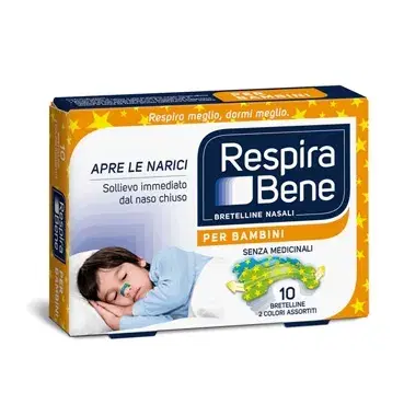 GlaxoSmithKline Linea RespiraBene 30 Bretelline Nasali Bambini Pelli Normali