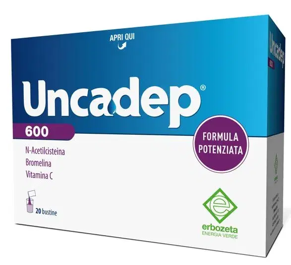 Erbozeta Uncadep 600 Integratore ad Azione Mucolitica e Antinfiammatoria 20Buste