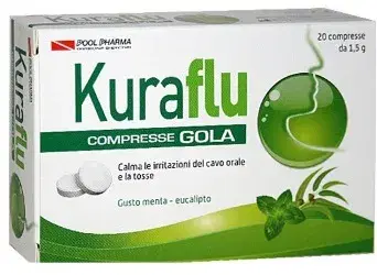 Kuraflu Gola Menta e Eucalipto Integratore Tosse 20 Compresse