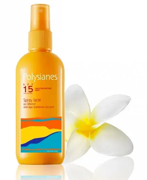 Klorane Polysianes Linea Solare SPF15 Spray Lactè con Monoi Anti-Age 125 ml