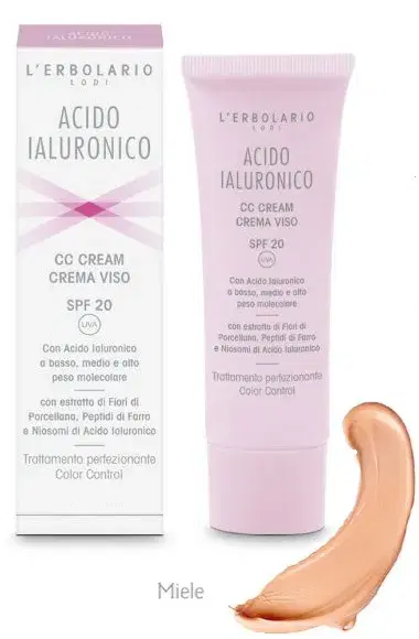 L'erbolario Acido Ialuronico Cc Cream Viso Miele Spf20 50ml
