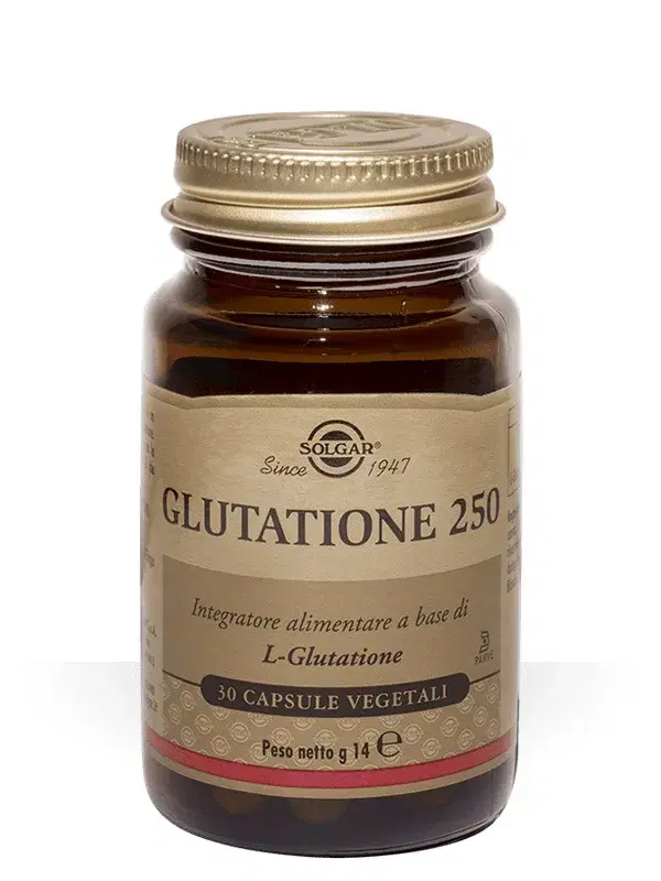 Solgar Glutatione 250 Integratore Alimentare 30 Capsule Vegetali