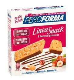 Pesoforma Lineasnack Vaniglia E Nocciole 6 Barrette 31 G