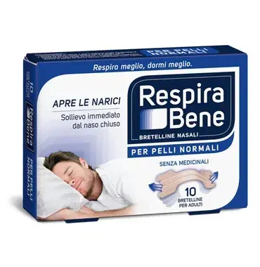 GlaxoSmithKline Linea RespiraBene 10 Bretelline Nasali Grandi Pelli Normali