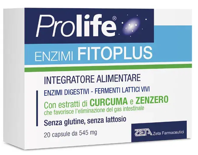 Prolife Enzimi Fitoplus Integratore di Fermenti Lattici Vivi 20 Capsule