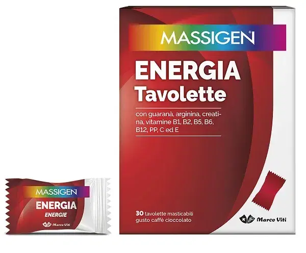 Massigen Energia Integratore Alimentare 30 Tavolette Masticabili