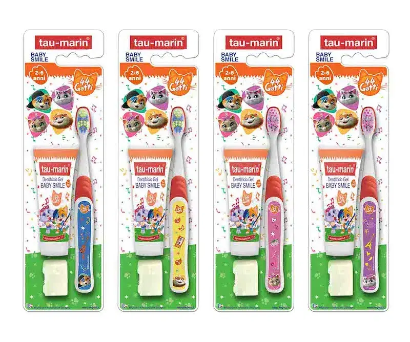 Tau Marin Set Baby 44 Gatti Dentifricio Fragola + Spazzolino