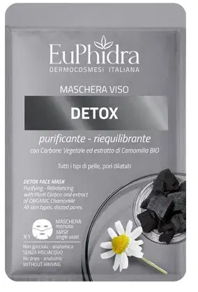 Euphidra Maschera Viso Detox Purificante Riequilibrante per Pori Dilatati 1Pezzo