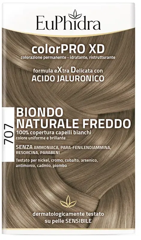 Euphidra ColorPRO XD 707 Biondo Naturale Freddo Tintura Per Capelli