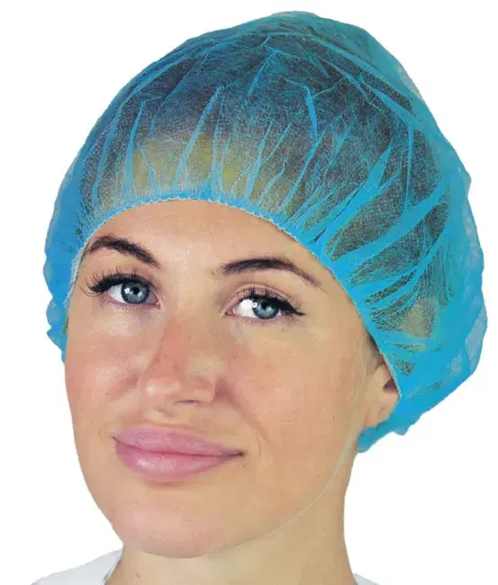 Bhealty Cuffia Monouso Tonda Colore Azzurro 100 Pezzi