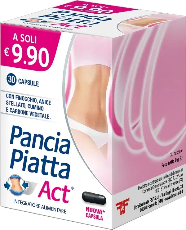 Pancia Piatta Act Integratore per la Motilità Intestinale 30 Capsule da 300 mg
