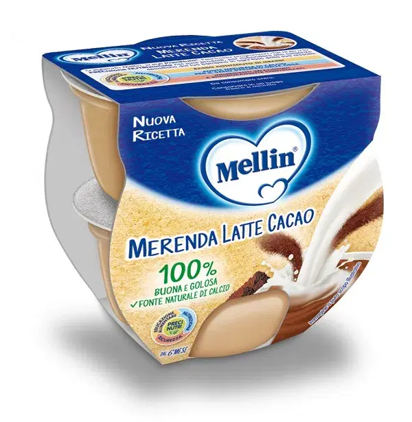 Mellin Merenda Latte E Cacao 2x100g