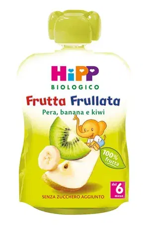 Hipp Bio Frutta Frullata Pera Banana Kiwi 90g 6 Mesi +