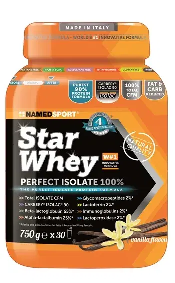 Named Sport Star Whey Isolate Vaniglia Integratore Proteico 750 g