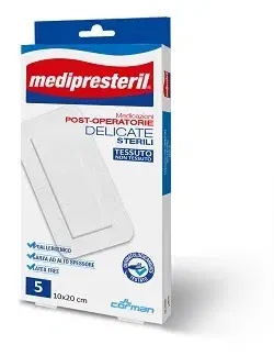 Medipresteril Medicazioni Post Operatorie Delicate 10x20cm 4 Pezzi