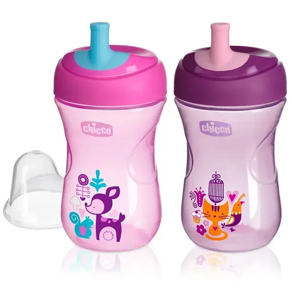 Chicco Advanced Cup Tazza 12M+ Colore Rosa/Viola Capacità 266 ml 1 Pezzo