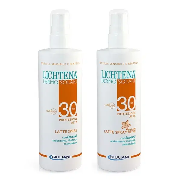 Lichtena Dermosolari SPF30 Spray Adulti Pelli Sensibili + Spray Bimbi