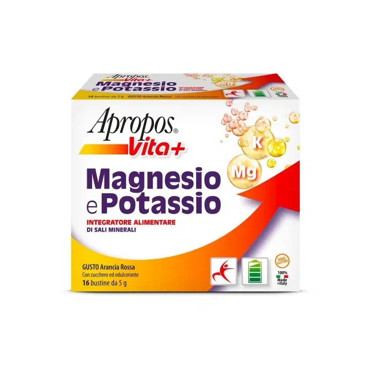 Apropos Linea Minerali Vita+ Magnesio e Potassio Integratore Alimentare 32 Buste