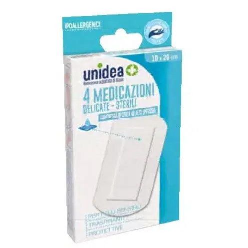 Unidea Medicazioni Sterili In TNT Misura 10x20cm 4 Pezzi