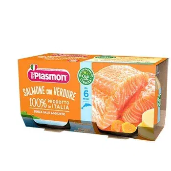 Plasmon Omogenizzato Salmone Con Verdure 80gx4 Pezzi