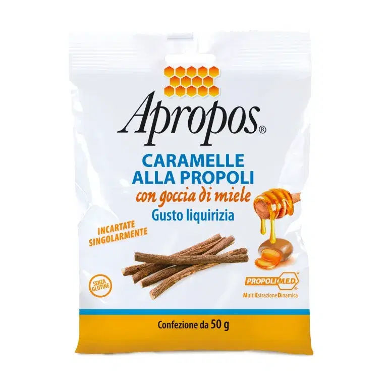 Apropos Linea Protezione Inverno Caramelle Dure Propoli Miele Liquirizia 50 g