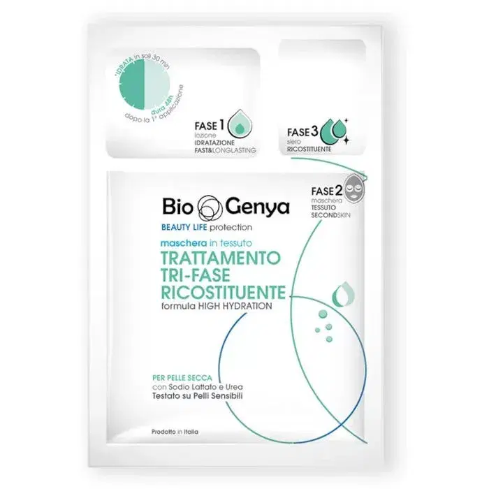Biogenya Trattamento Trifase Ricostituente 1 Maschera in Tessuto