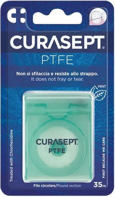 Curasept Floss Filo Interdentale PTFE Clorexidina 35 m