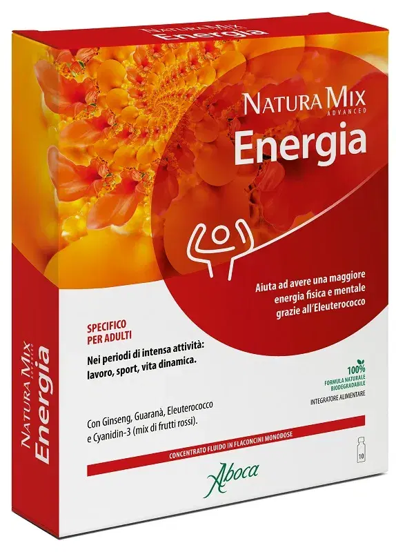 Aboca Natura Mix Advanced Energia Integratore Adulti 10 Flaconcini