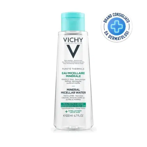 Vichy Purete Thermale Acqua Micellare Minerale per Pelle Mista e Grassa 200 ml
