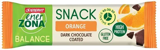 Enerzona Snack Orange Barretta Arancia Ricoperta di Cioccolato Fondente 33 gr.