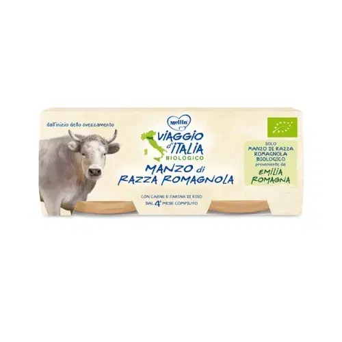 Mellin Viaggio D'Italia Omogeneizzato Manzo 2x80g 4Mesi+