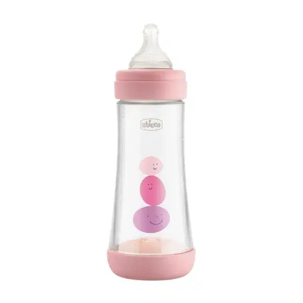 Chicco Biberon Perfect 5 Flusso Veloce In Silicone Girl +4 Mesi 300 ml