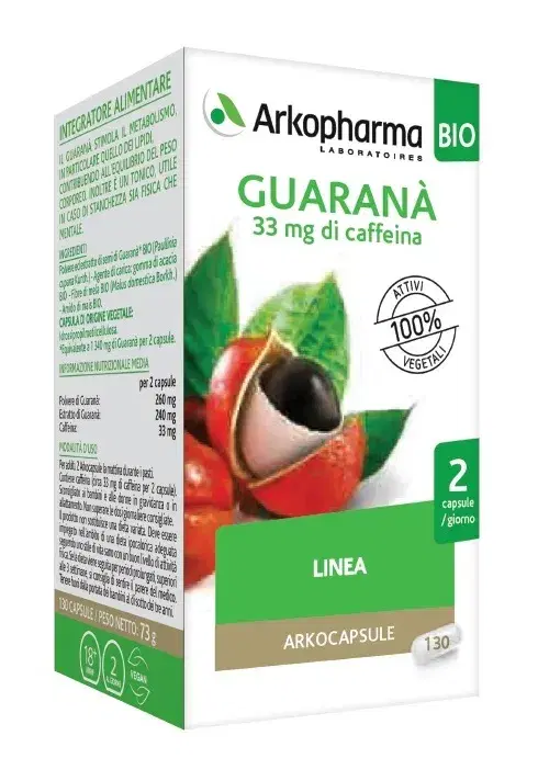 Arkocapsule Guaranà Bio Integratore Metabolismo 130 Capsule