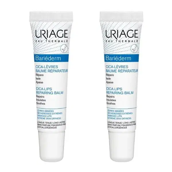 Uriage Bariederm Cica-Levres Balsamo Riparatore Labbra 2 x 15 ml