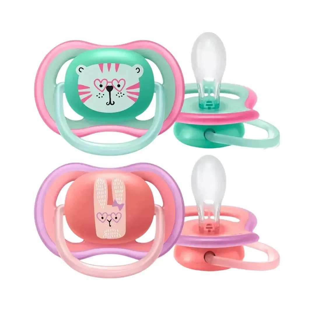 Avent Succhietti Ultra Air Leggeri e Traspiranti 18m+ Femminili 2 Pezzi