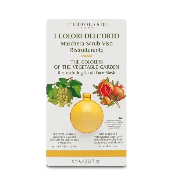 L'erbolario I Colori Dell'orto Giallo Maschera Scrub Viso Ristrutturante 8 Ml