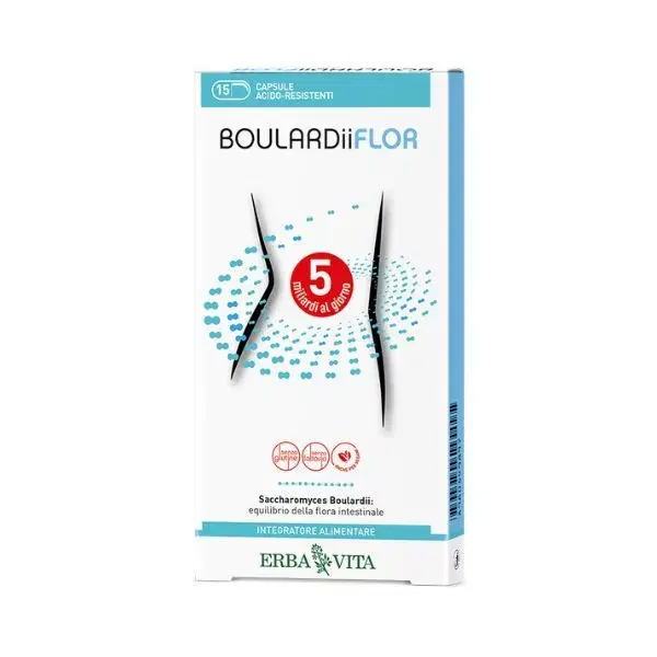 Erba Vita Boulardiiflor Integratore Alimentare Intestinale 15 Capsule