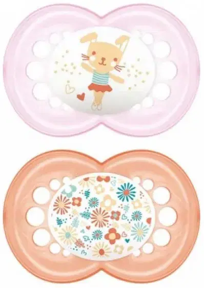 Mam Original Succhietto Silicone Femmina 2 Pezzi 16+ Mesi