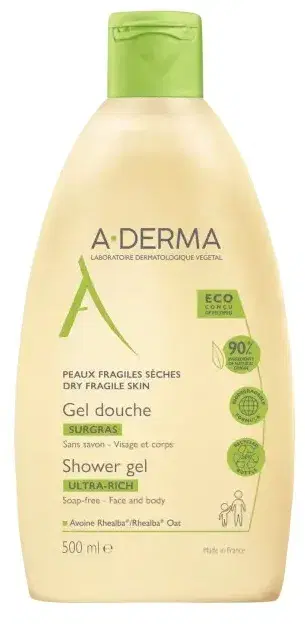 Aderma Les Indispensables Gel Doccia Surgras Detergente e Nutriente 500 ml