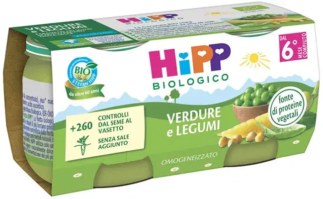 Hipp Bio Omogeneizzato Verdure/Legumi 2x80g 6Mesi+